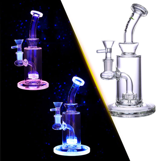 9" CLOVER UV Reactive Cake Perc Water Pipe (WPE-401)