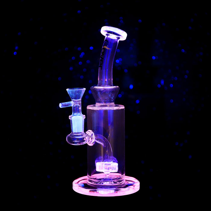 9" CLOVER UV Reactive Cake Perc Water Pipe (WPE-401)