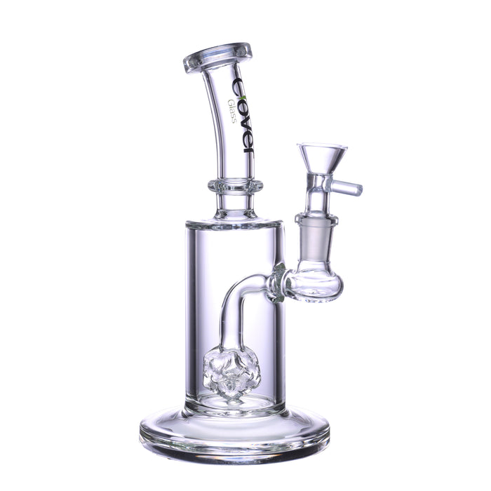 9" CLOVER UV Reactive Cube Perc Water Pipe (WPE-404)
