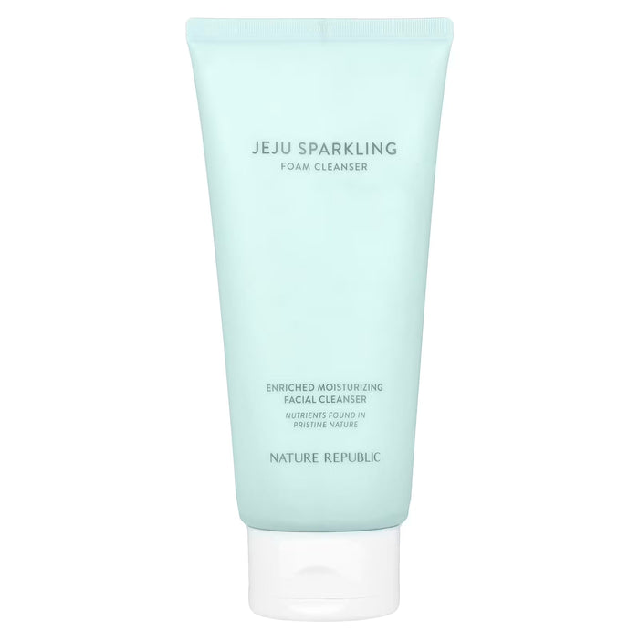 NATURE REPUBLIC JEJU SPARKLING FOAM CLEANSER غسول البشرة بخلاصة ماء الجيجو من نيجر ريببليك