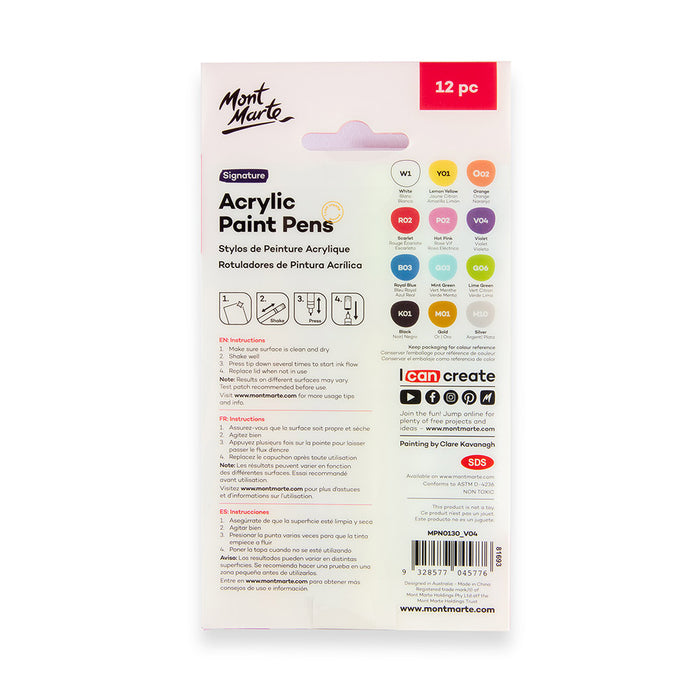 Acrylic Paint Pens Signature Broad Tip 12pc