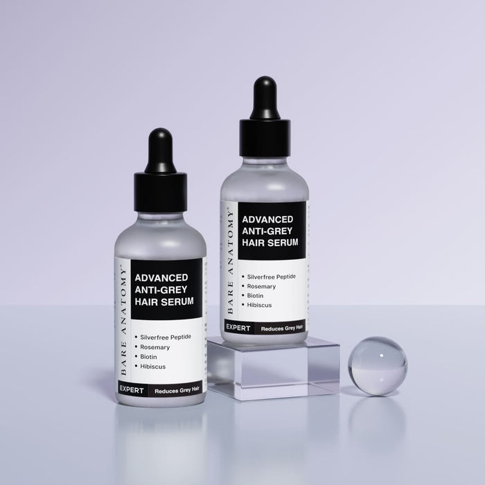 Advanced Anti-Grey Hair Serum With Silverfree Peptide, Rosemary & Biotin - 50 ml | Pack of 2