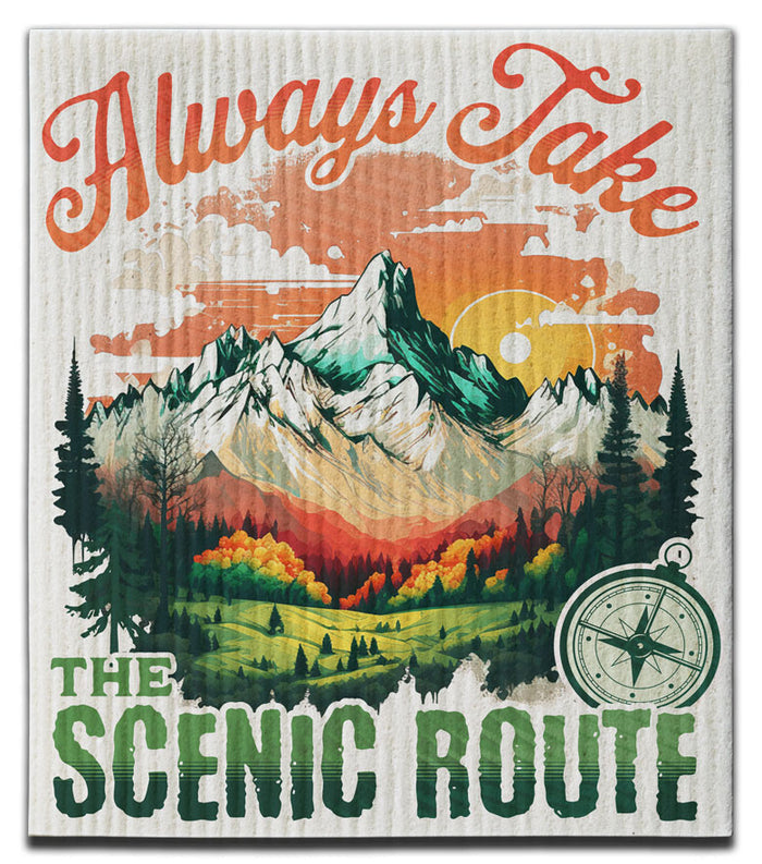 Always Take The Scenic Route Dishcloth - CJ Bella Co.