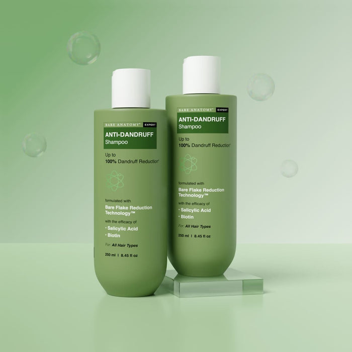 Anti Dandruff Shampoo with Salicylic Acid, Piroctone Olamine & Biotin - 250 ml | Pack of 2