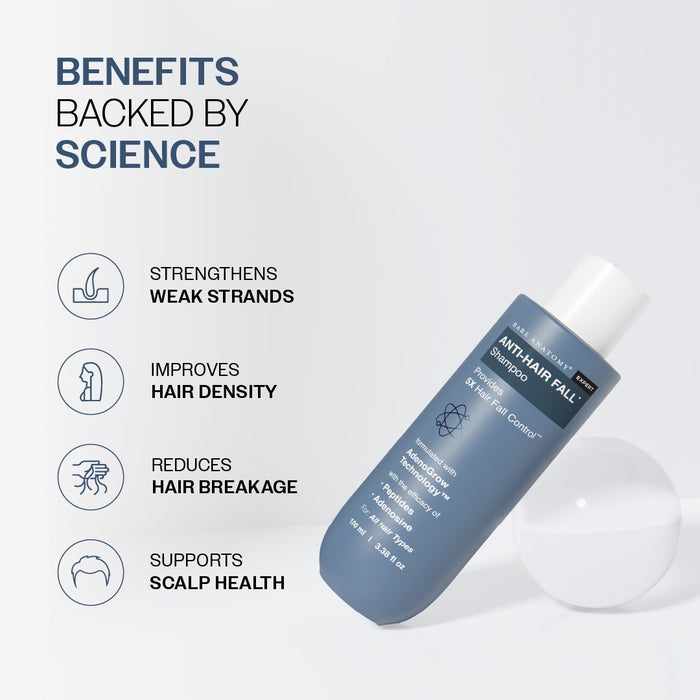 Anti-Hair Fall Shampoo With Adenosine & Peptides for Hair Fall Control - 100 ml | Pack of 2