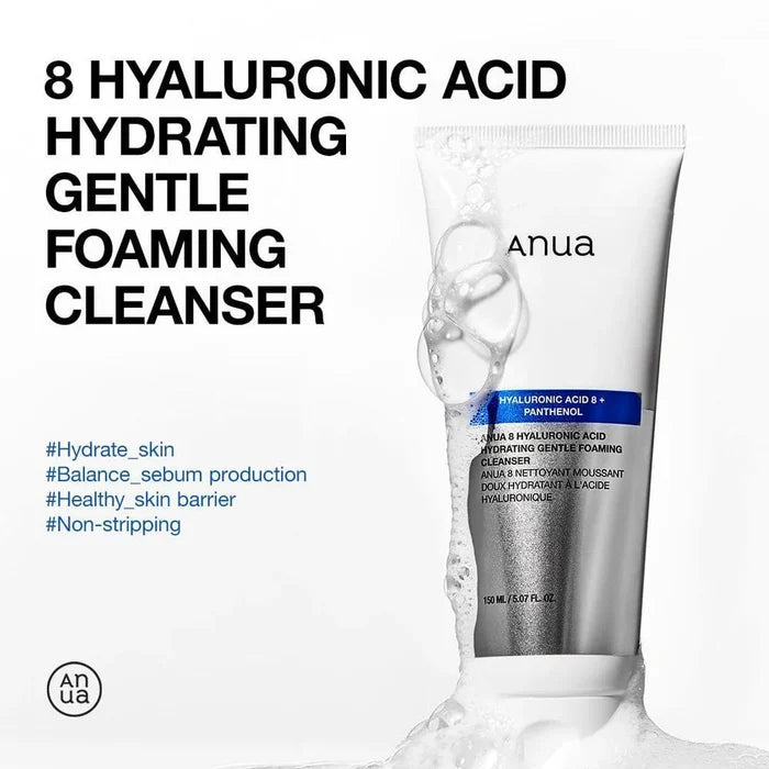 ANUA 8 Hyaluronic Acid Hydrating Gentle Foaming Cleanser 150 mL
