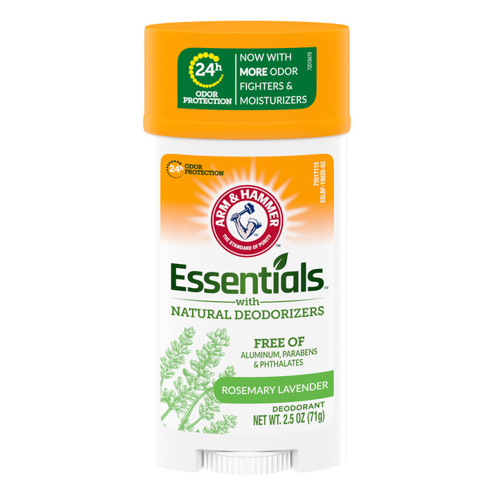 ARM & HAMMER Essentials Solid Deodorant Rosemary Lavender مزيل العرق برائحة إكليل الجبل من ارم اند هامر