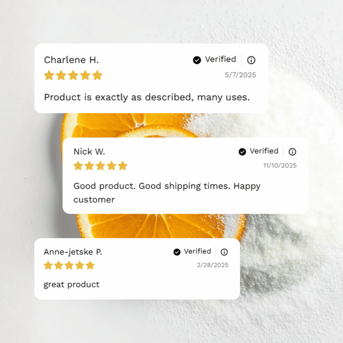 Customer reviews and testimonials for L-Ascorbic Acid Vitamin C from Craft 360