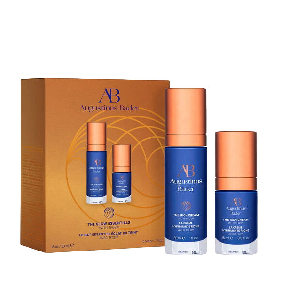 Augustinus Bader The Glow Essentials with TFC8 set with The Rich Cream bottles and gift box