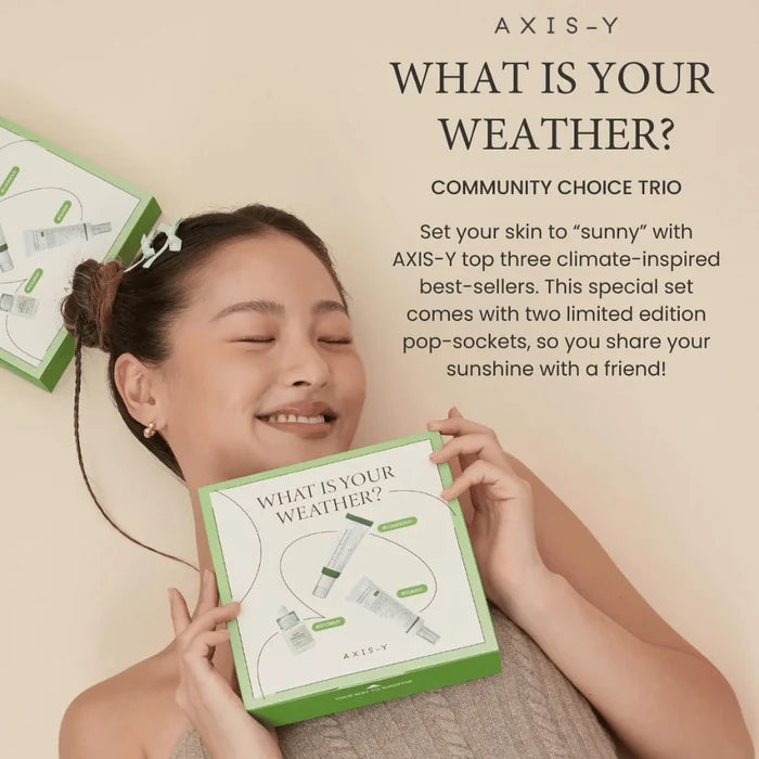 AXIS Y what is your weather ? مجموعة العناية بالبشرة من اكسز واي