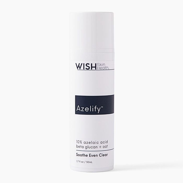 10% Azelaic acid combined with Beta Glucan (D) and Allantoin clear the appearance of blemishes and uneven skin tone. Colloidal Oatmeal helps calm sensitized skin, while Hyaluronic acid&nbsp;hydrates. Glutathione (L) boosts antioxidant protection for a healthy complexion. Patent pending.