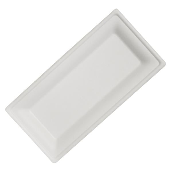 Dispo Disposable Tableware 10" x 5" / 500 Plates Bagasse Rectangular Plates