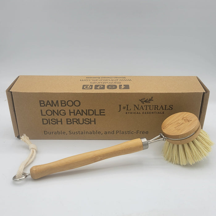 Bamboo Dish Brush With Long Handle