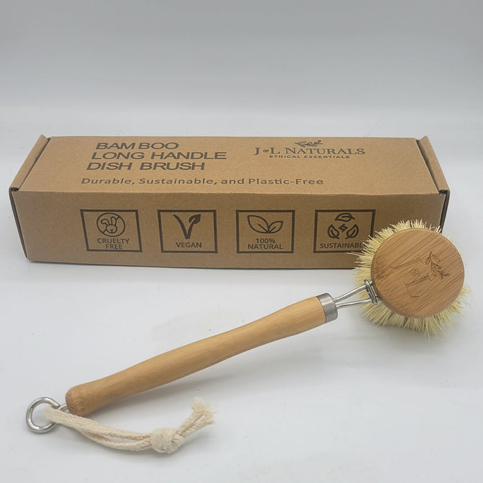 Bamboo Dish Brush With Long Handle