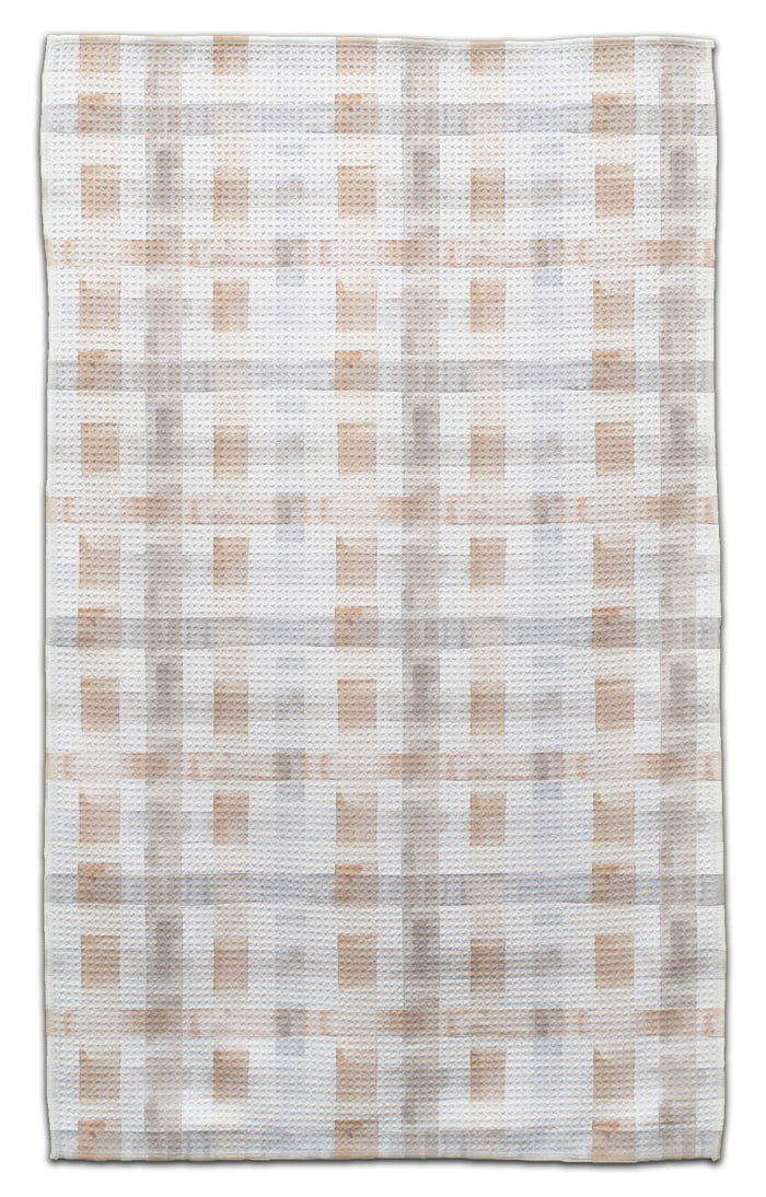 Beige Tartan Eco-Friendly Towel - CJ Bella Co.