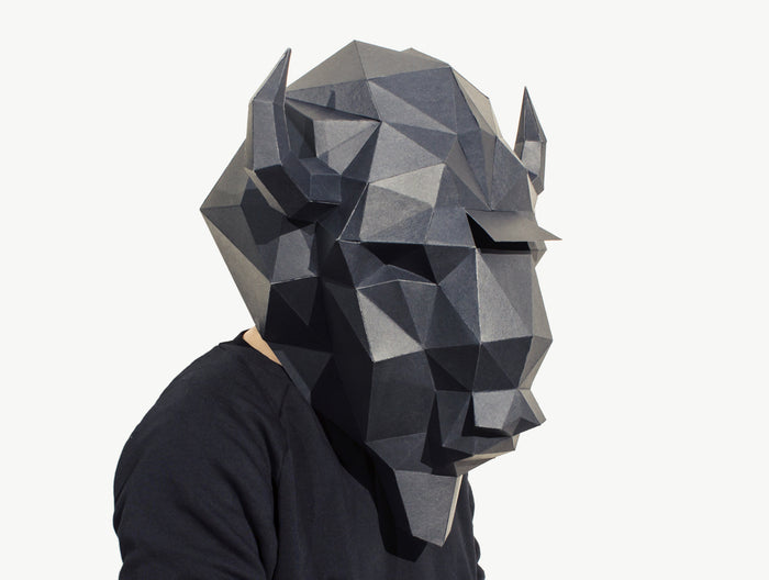 Bison Mask <br> DIY Paper Mask Template