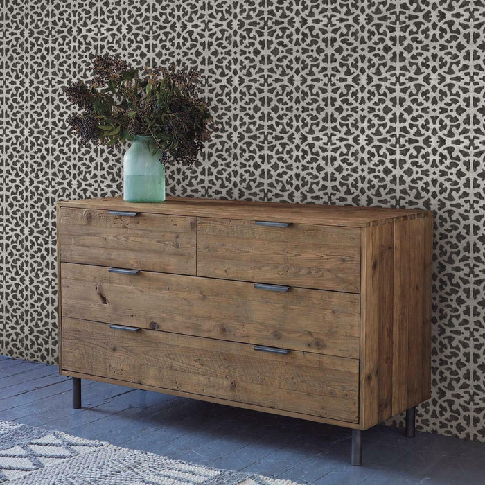 Black/White Scroll Gate Peel & Stick Wallpaper - EonShoppee