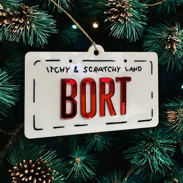 Bort or Assman License PlateChristmas Ornament