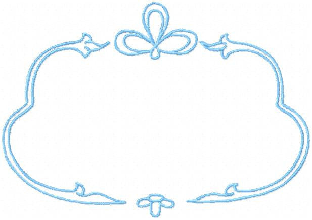 Bow Frames - Machine Embroider Monogram Frames Set of 3 Frames in 2 Sizes each