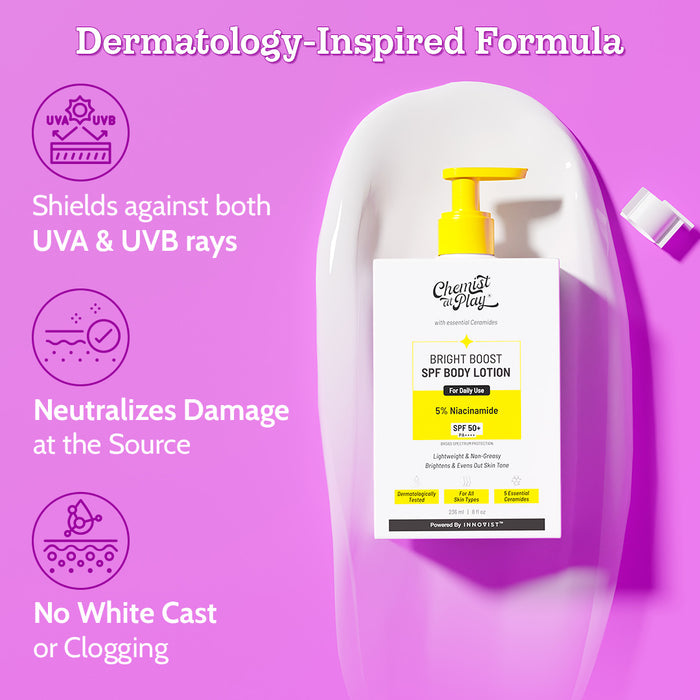 Bright Boost SPF Body Lotion with Niacinamide & SPF 50+ | 236 ml | Pack of 2