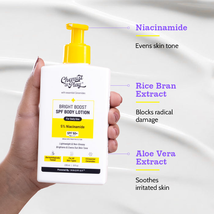 Bright Boost SPF Body Lotion with Niacinamide & SPF 50+ PA++++ | 236 ml