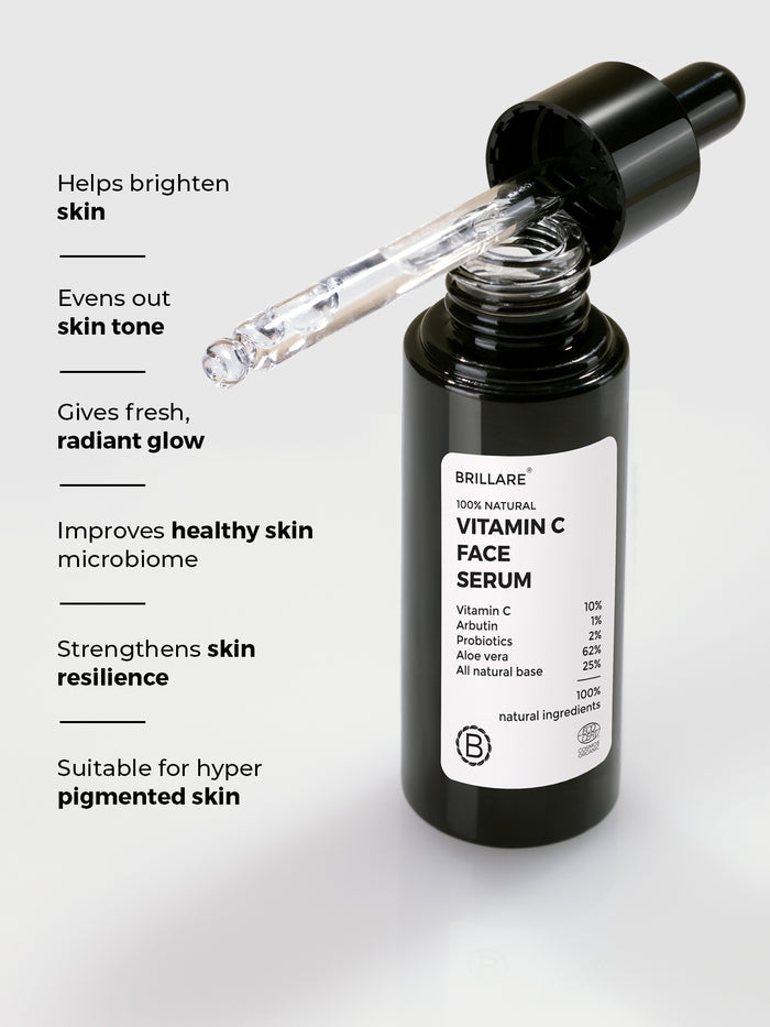 Brillare 10% Vitamin C Face Serum For Bright, Glowing Skin (30ml)