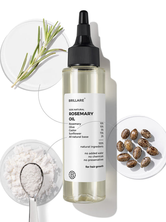 Brillare Rosemary, Castor and Olive Hair Oil (100ml)