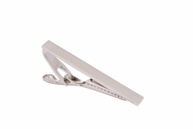 Brushed Rhodium Tie Clip-50mm