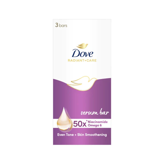 [BUNDLE OF 3] Dove Radiant + Care Serum Bar Niacinamide and Omega 6 90g