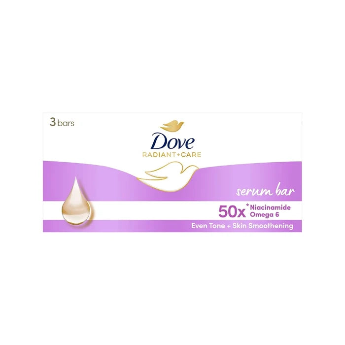 [BUNDLE OF 3] Dove Radiant + Care Serum Bar Niacinamide and Omega 6 90g