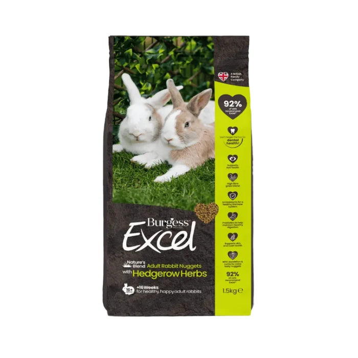 Burgess Excel: Adult Rabbit Nature's Blend Nuggets 1.5kg