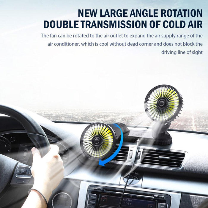 Car Dashboard Cooling Fan Adjustable USB Powered 3-Speed Blossom Online UG