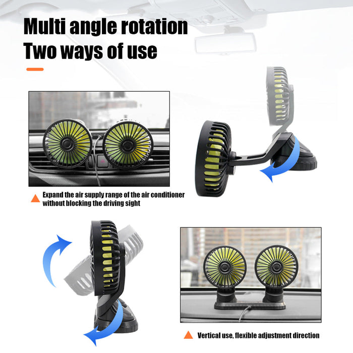 Car Dashboard Cooling Fan Adjustable USB Powered 3-Speed Blossom Online UG