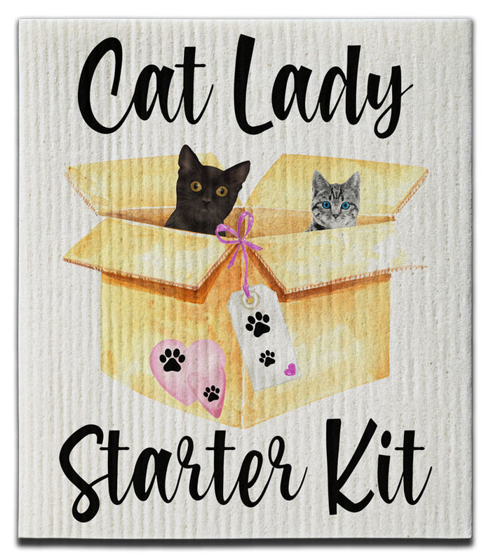 Cat Lady Starter Kit Dishcloth - CJ Bella Co.