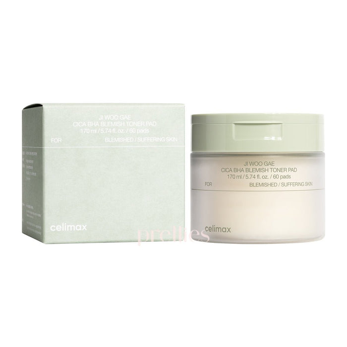 celimax Jiwoogae Cica BHA Blemish Toner Pad 170ml/60pads