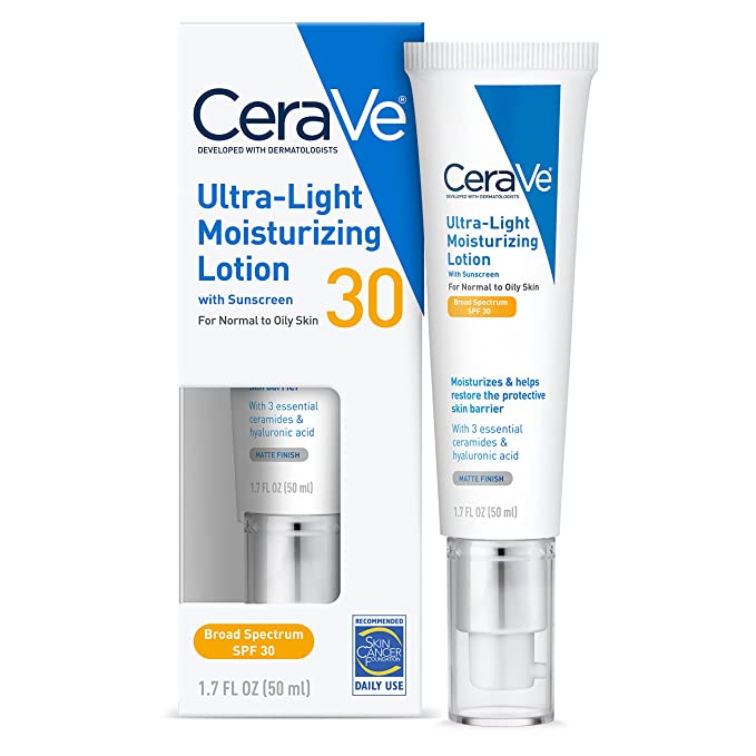 CERAVE Ultra Light Moisturizing Lotion With Sunscreen 30 For Normal To Oily Skin لوشن مرطب للبشرة
