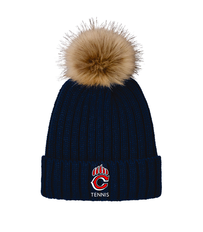Chap Tennis Faux Fur Pom Beanie