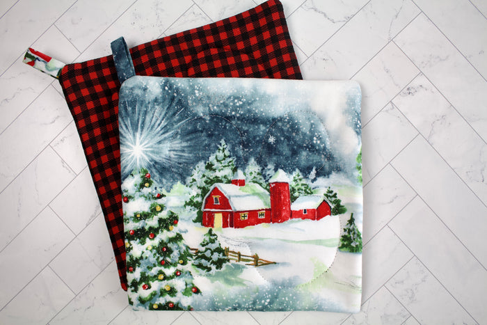 Christmas in Stowe Potholder