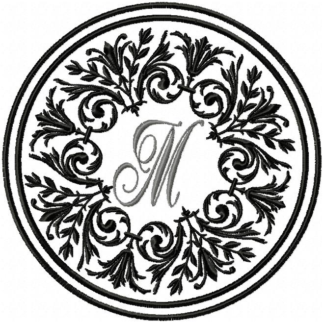 CIRCLE FLOURISH FRAME