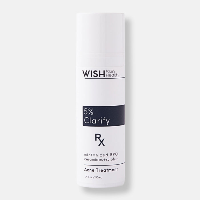 Clarify™ 5% is a medium strength targeted treatment medication for acne&nbsp;grades II &amp; III. Working deep within the pore to mitigate acne causing bacteria. Professional use formula also includes 3% Sulphur for further anti-inflammatory properties.&nbsp;