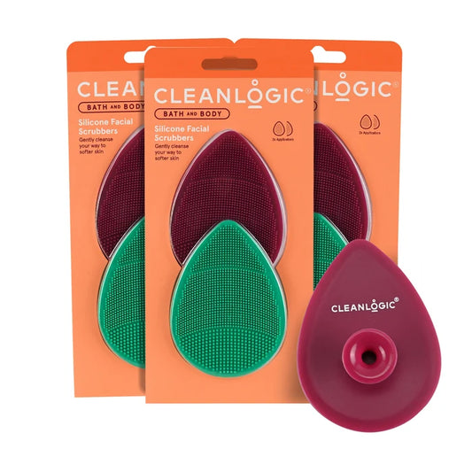CLEANLOGIC silicone Facial Scrubbers 2Pc اداة التقشير السيليكونية من كلين لوجك