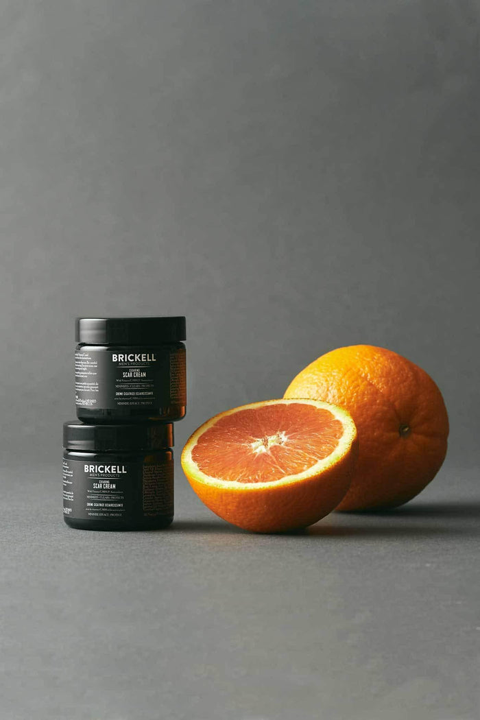 The best men's scar removal cream for face and body by Brickell Men's Products.