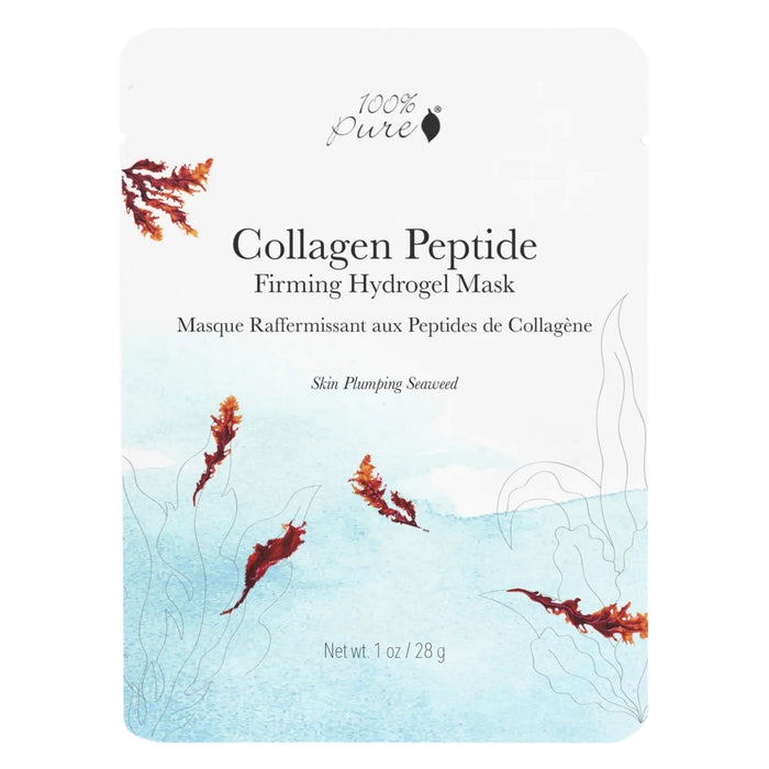 Package of 100% Pure Collagen Peptide Firming Hydrogel Mask 1oz