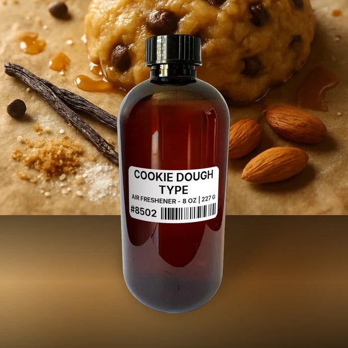 Cookie Dough Type Air Freshener - 8 oz | 227 g fragrance bottle image with atmospheric background for Air Freshener. Premium lifestyle product photo for fragrance listing.