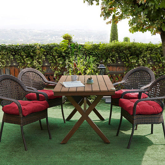 Coussins de terrasse épais de qualité supérieure, capitonnés, 19 x 19 x 4 pouces, solides, pour chaises d'extérieur, paquet de 4 (boîte ouverte)