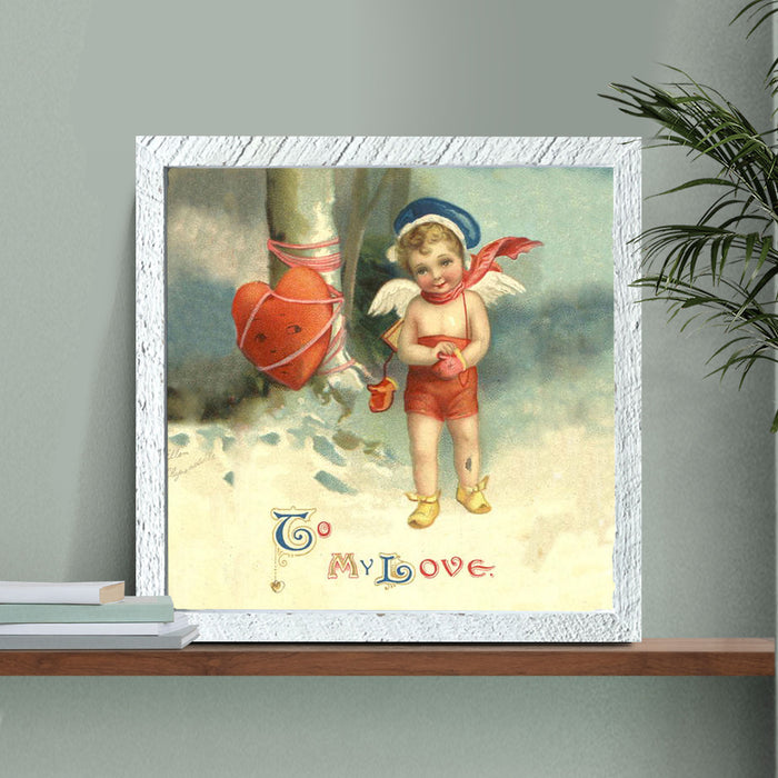 Cupid with Heart Wrapped