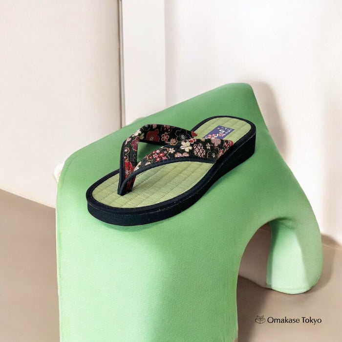 Daimyo Shokai Tatami Folding Sandals 3590 Black