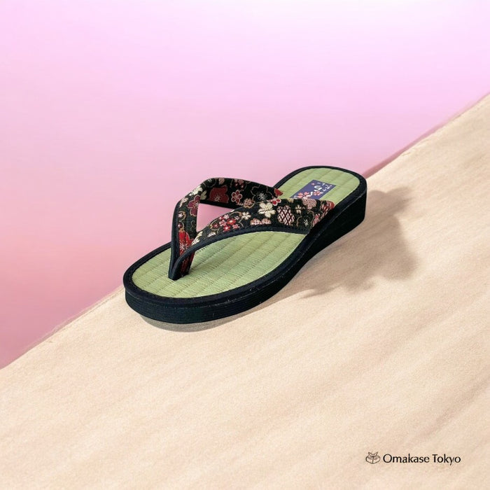 Daimyo Shokai Tatami Folding Sandals 3590 Black