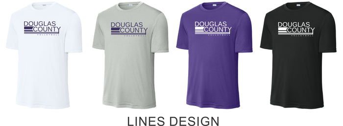 DCHS Volleyball Wicking Short Sleeve Tee - 4 Designs