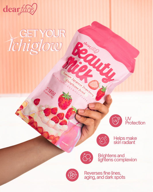 Dear Face Beauty Milk Ichigo Premium Japanese Strawberry Glutathione Drink